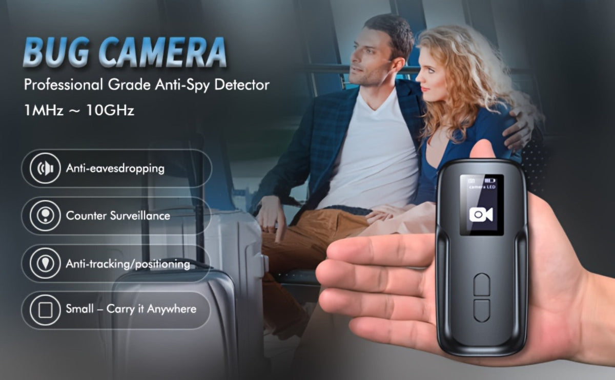 Hidden Camera Detector with OLED Screen – RF Signal & Infrared Anti-Spy Bug Detector, GPS Tracker Finder, Anti-Eavesdropping Scanner for Travel, Hotel, Airbnb, Office & Car Security