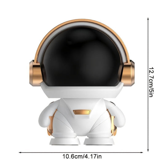 Astronaut Bluetooth Speaker with LED Light & USB-Rechargeable Desktop Design