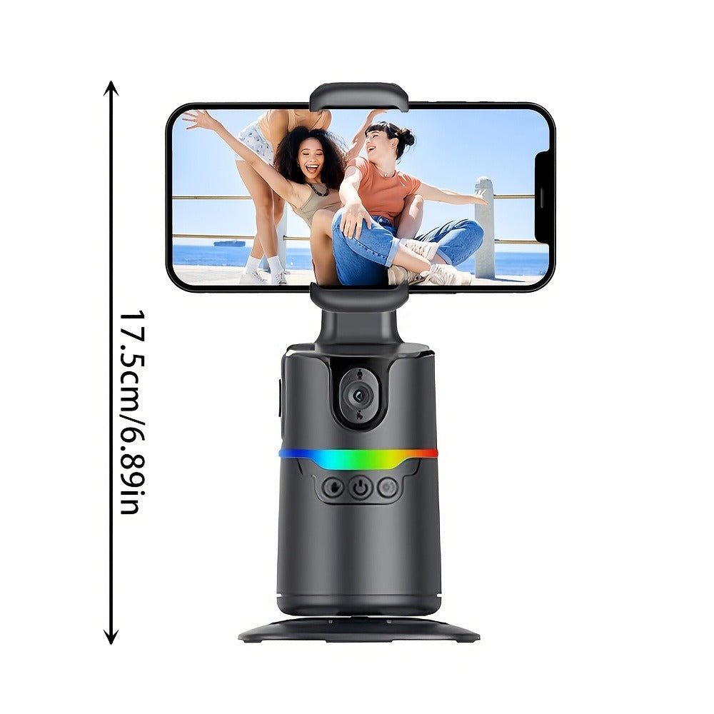 Auto Tracking Tripod with Detachable Remote & Rechargeable Battery – No App Needed, 360° Smart Phone Holder for TikTok, YouTube, Live Streaming, Fitness & Solo Content Creation