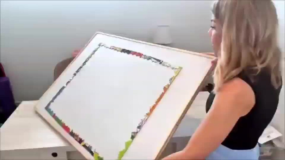 Tilting Jigsaw Puzzle Board Table for 2000-Piece Projects with 4 Magnetic Drawers