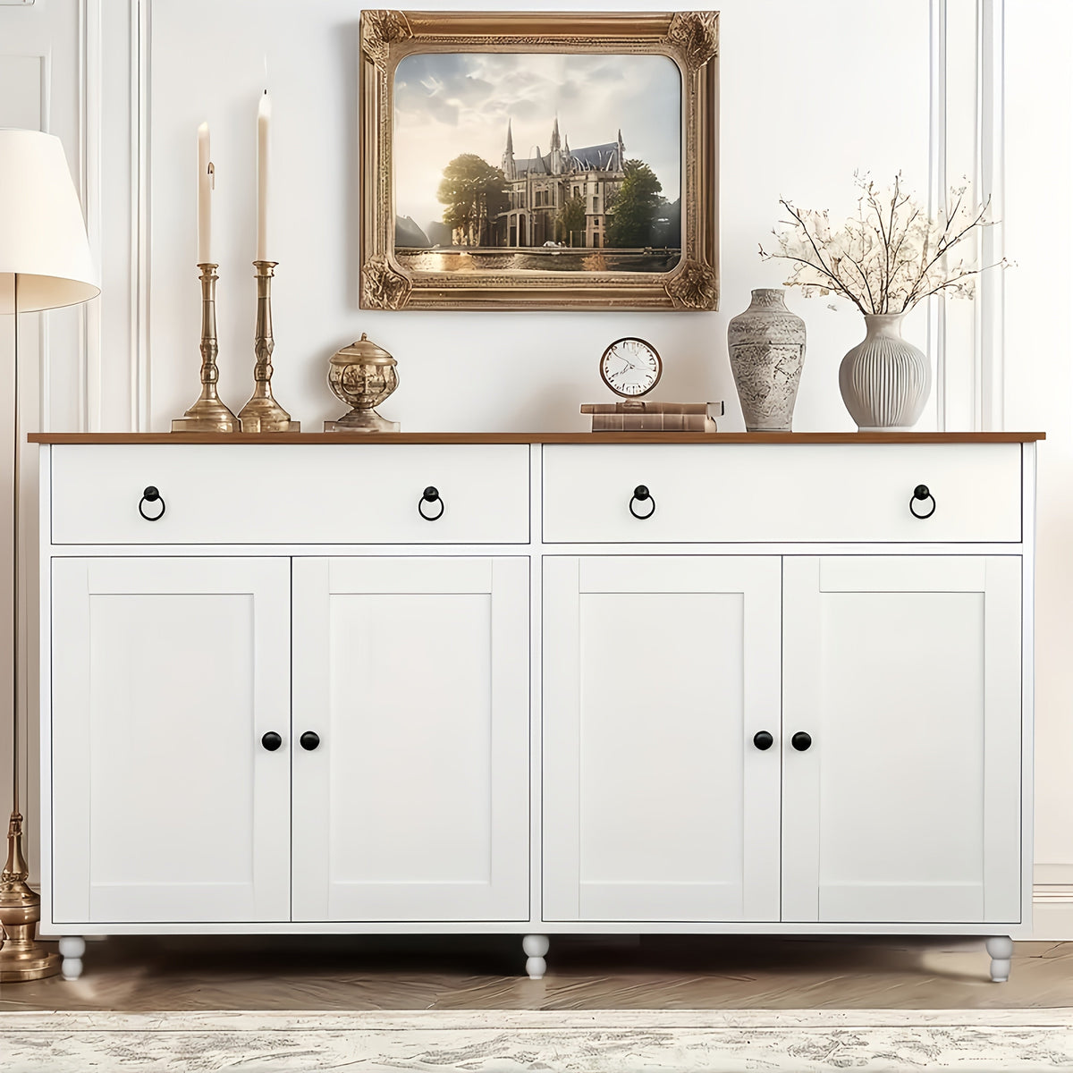 Sideboard shown in the White-2 option