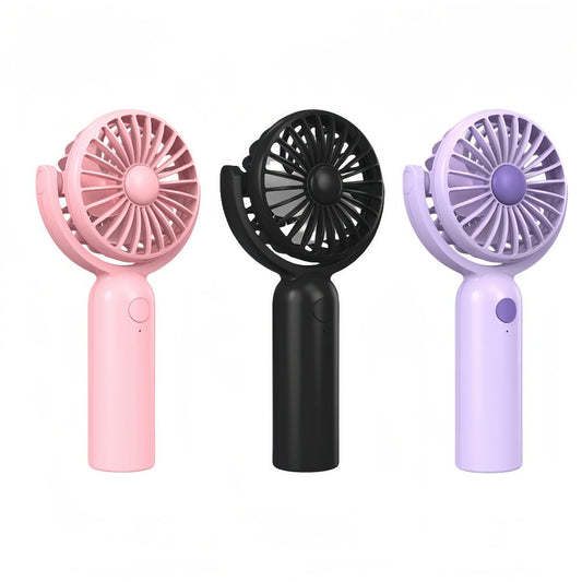 Mini Handheld Fans with USB-C Charging, 3 Speeds and 180° Adjustment, 3- or 6-Pack