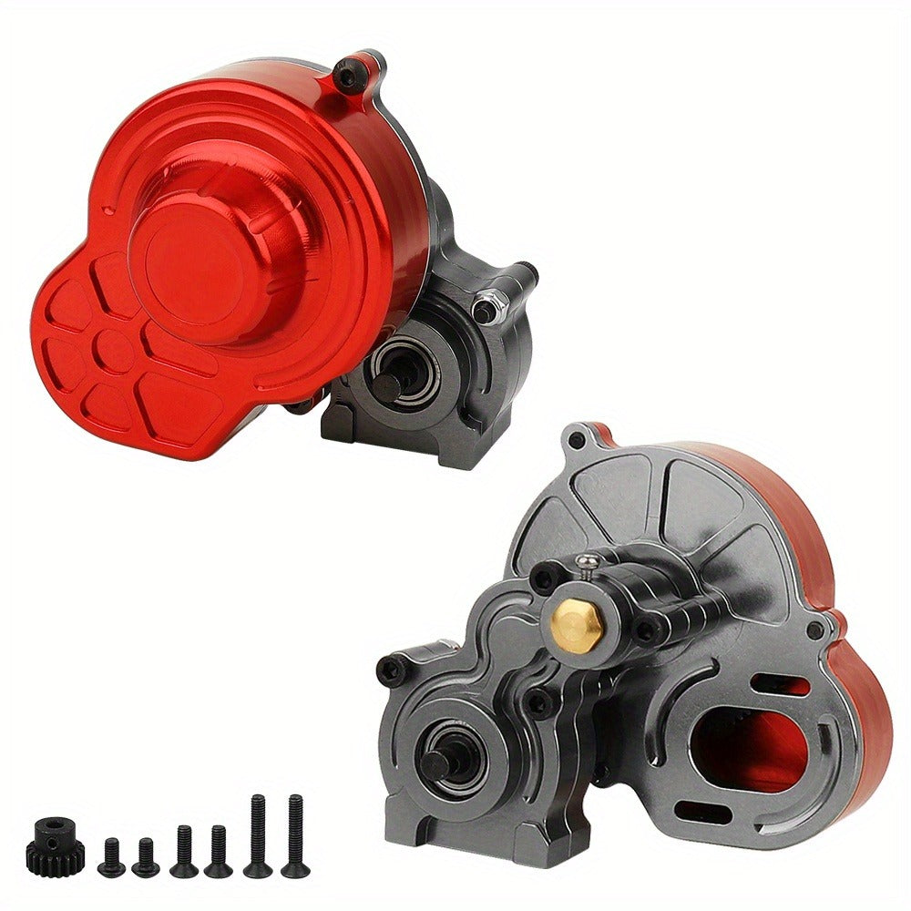 LCG Metal Gearbox with Motor Gears for 1/10 RC Crawler, SCX10/WRAITH