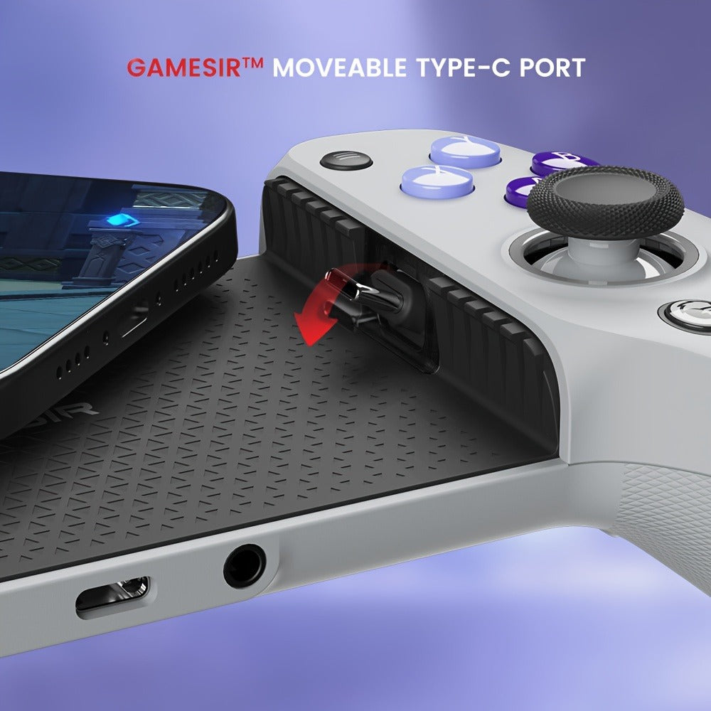 Hall Effect Mobile Gaming Controller GameSir G8 Galileo USB-C Wired – Zero-Drift Joysticks & Triggers, Pass-Through Charging, Mappable Back Buttons for iPhone 15 Android Cloud Gaming Xbox Game Pass