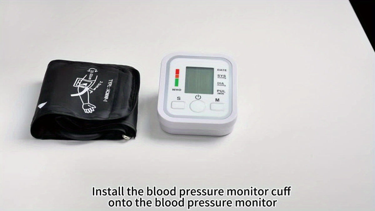 Upper Arm Blood Pressure Monitor – Large LCD, Voice Broadcast, Heart Rate & Irregular Heartbeat Detection, 2×99 Memory, 8.7–14.2" Adjustable Cuff, One-Touch Operation for Seniors & Pregnant Women
