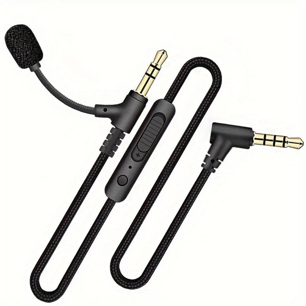 3.5mm AUX Audio Cable with Inline Volume Control, Male to Male Stereo Audio Cord for Car AUX, Headphones, Headset Microphone, Speakers & Home Stereo, Universal Compatibility, Premium Sound Quality