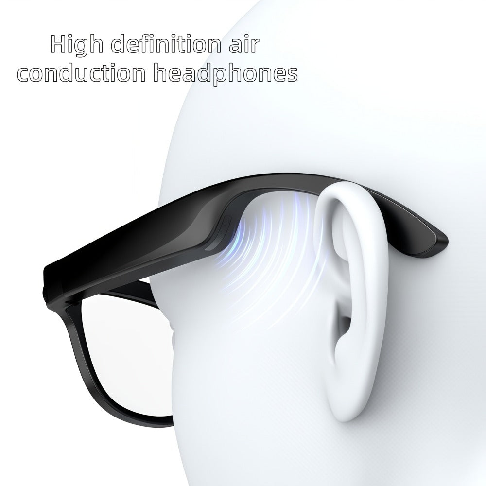 Smart Glasses with Camera 200MP Dual Lens AI POV Recording – Hi-Fi Open-Ear Audio | Touch & Voice Control | Ultra-Long Battery | Cycling Sports Outdoor Photography | Transparent & Black Lenses | Tech Gift