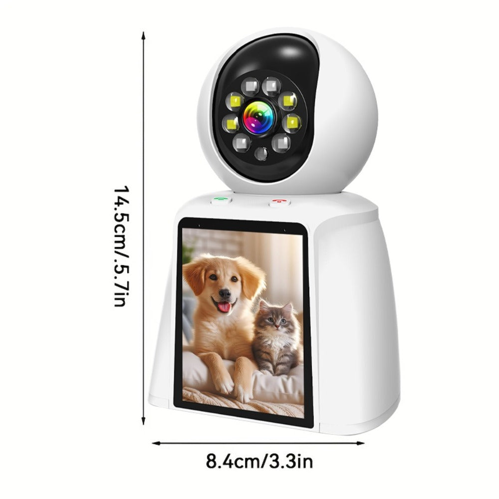 Pet Camera with 3-Inch Screen 1080P WiFi Indoor Home Security Camera for Baby & Kids Monitor, Video Calling, Two-Way Talk, 24/7 Recording & Motion Sensor Detection – Cat Dog Smart Surveillance with Speaker