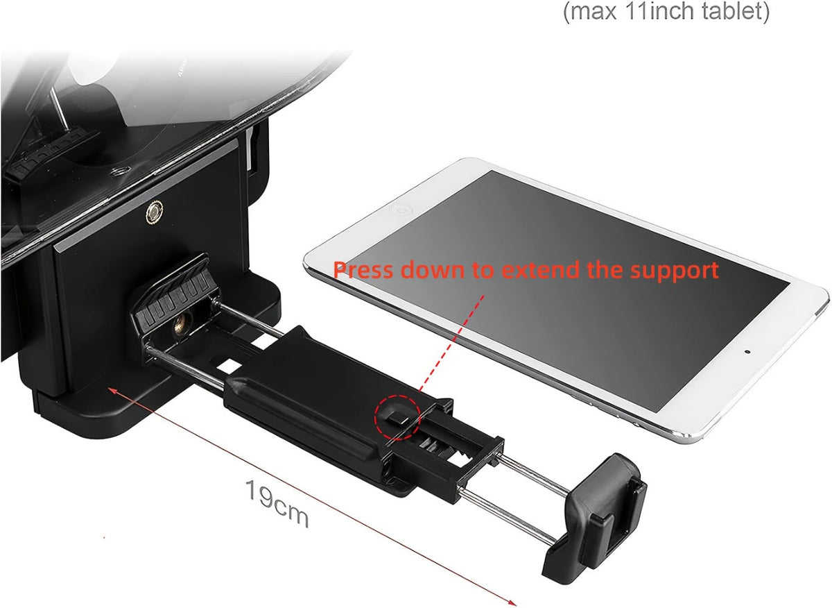 A10 Portable Teleprompter for Smartphone & DSLR Camera | Phone Holder & Remote Control for Video Recording, Live Streaming, Interview, Stage Presentation & Speech