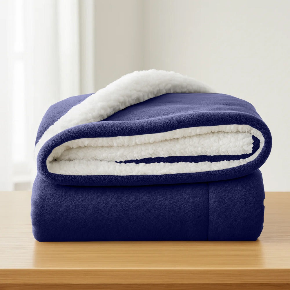 Sherpa Flannel Blanket – Double-Layer Ultra Soft Warm Throw for Bed, Sofa & Bedroom Decor, Better Sleep, 14 Colors, 3 Sizes