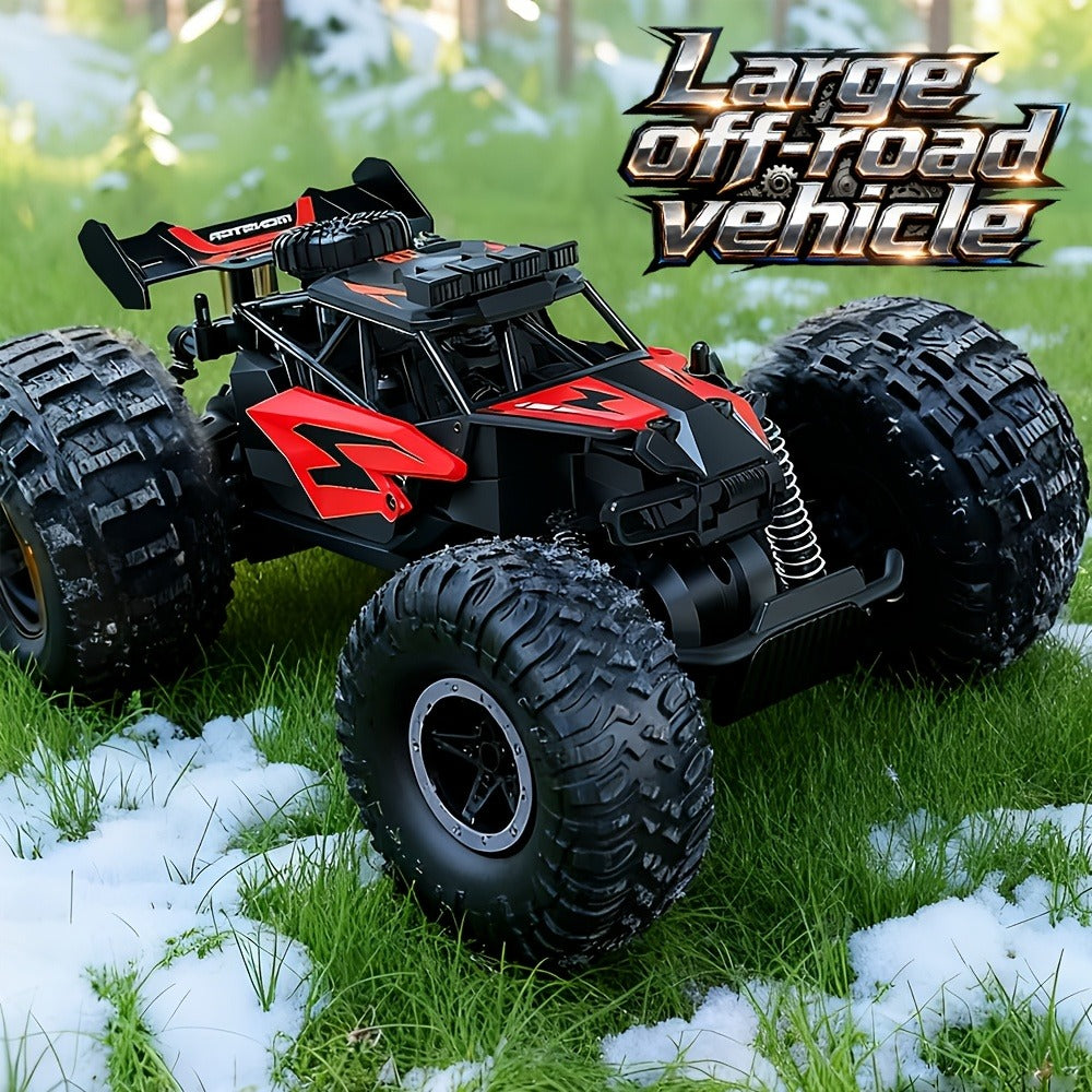 4WD All-Terrain RC Off-Road Truck with Alloy Steel Body, Red or Yellow