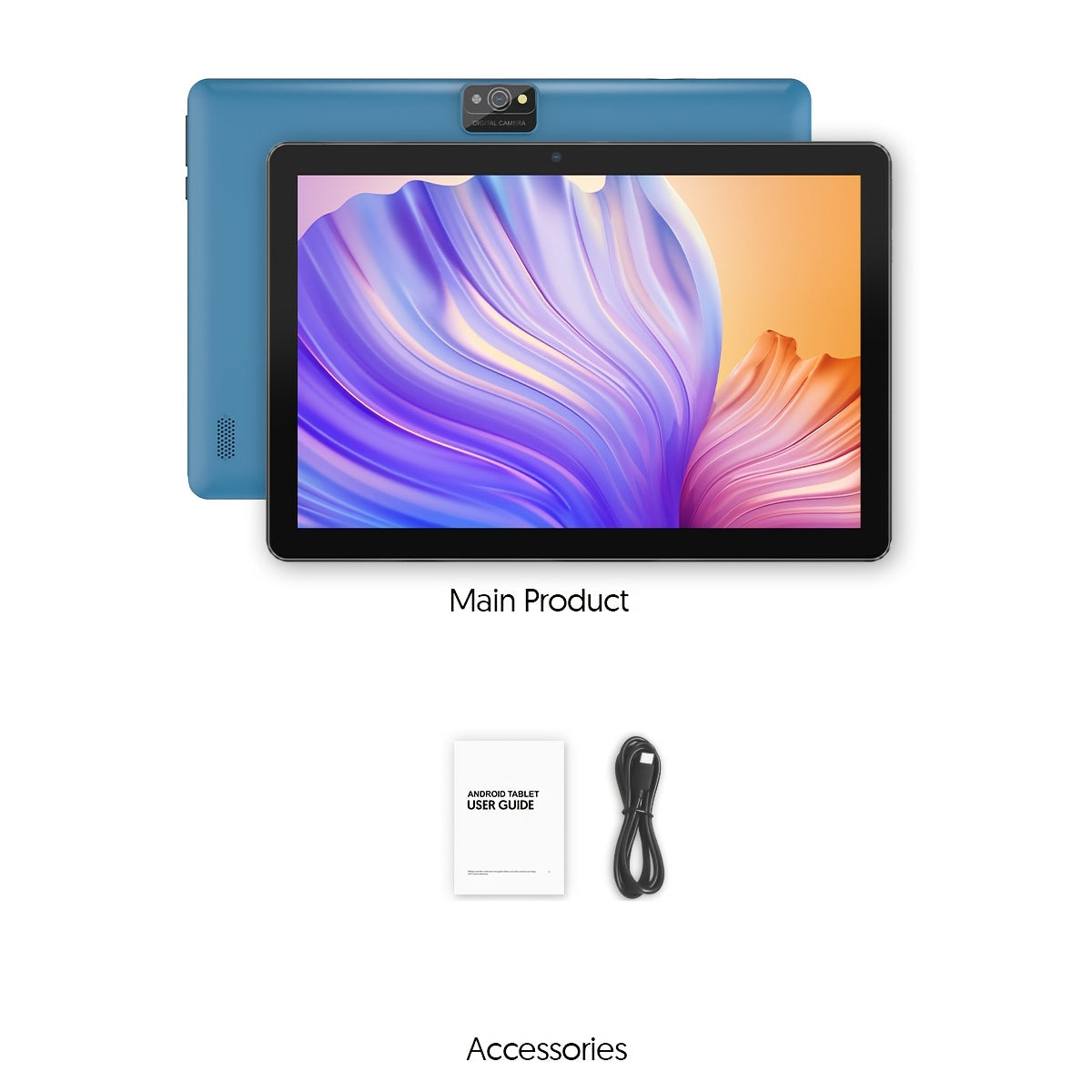 WiFi 6 Tablet Android 13 10 Inch 11 Inch 7GB RAM 64GB ROM 512GB Expandable 8MP Dual Camera Type-C Stereo Speakers Protective Case or Keyboard Kit Included – TAB10 & TAB11