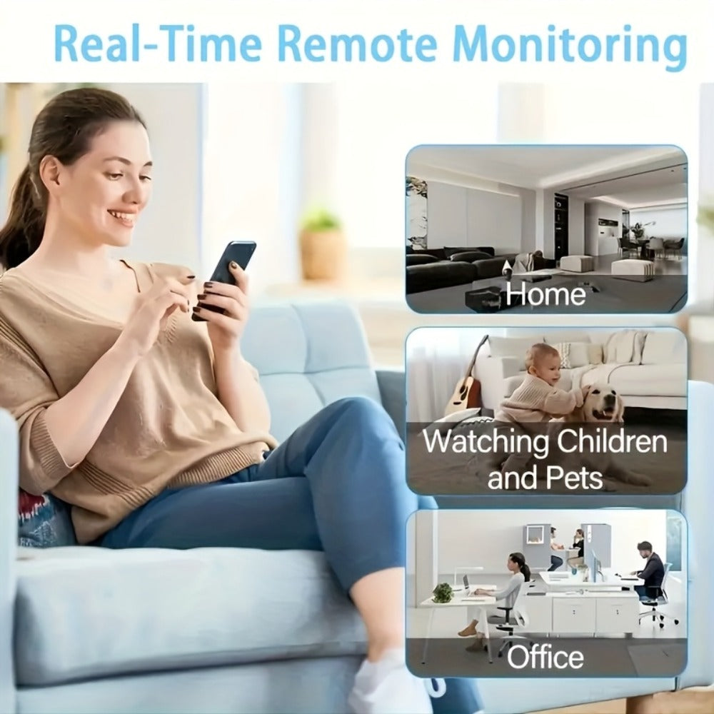 4-Pack 1296P Indoor Security Camera X5, Dual Band 5GHz/2.4GHz WiFi, 360° Rotation, Night Vision, Smart Motion Detection, Two-Way Audio, App Control – Home & Office Surveillance System