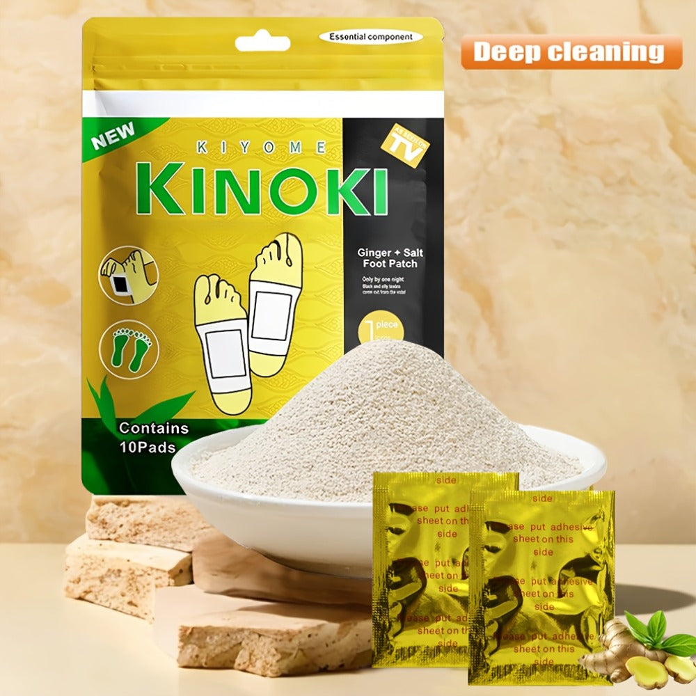 Foot Detox Pads 30 Pack Bamboo Vinegar Ginger Powder Natural Plant Ingredient Deep Cleansing Moisturizing Patches – Overnight Foot Massage Relaxation for Home Office Travel, Self-Care Wellness Gift