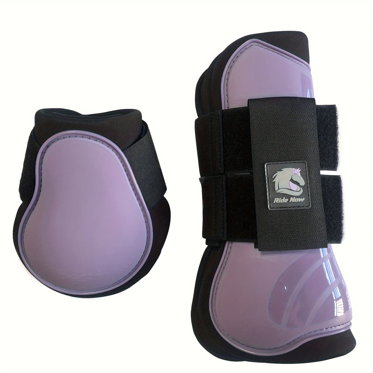 Horse Boots Set of 4 – Open Front Tendon & Fetlock Leg Protection Boots, PU Neoprene Splint Boots for Training, Racing, Riding & Jumping, Full, COB & Pony Sizes, 10 Colors