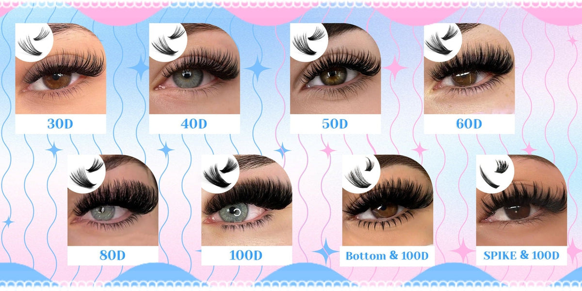 DIY Lash Clusters Gift Set 30D-100D Mixed Length Soft Fluffy Volume Cluster Lashes with Tweezers & Mascara Wands – Natural to Glam Look, Perfect Beauty Gift for Her & Mom