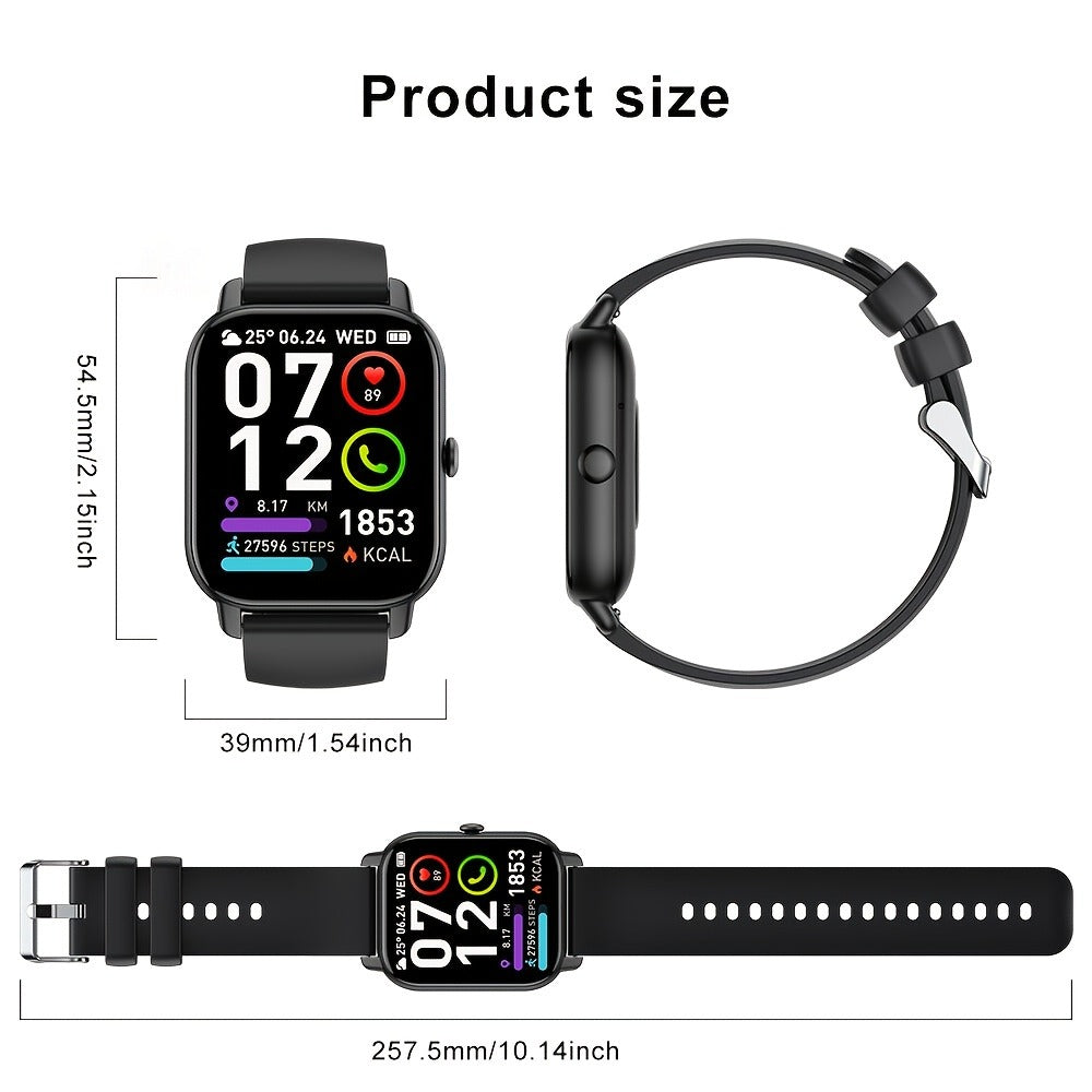 112 Sports Modes Smartwatch Bluetooth 5.3 for Men Women – 1.69" HD Touch Screen Wireless Calling Sleep Monitor Fitness Activity Tracker Compatible with iOS Android Off White Black Gift