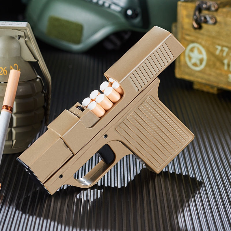 Cigarette Box Lighter Creative Design – Windproof Butane Torch with Adjustable Flame, Cigar & BBQ Lighter, Outdoor Portable Kitchen Baking Essential, Unique Gift Idea (Butane Not Included)