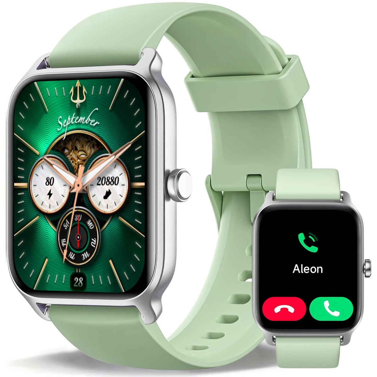 Smartwatch with Built-in Alexa FAWEIO 1.8" HD Touch Screen, Bluetooth Calling, 100+ Sport Modes, Fitness Tracker Heart Rate Sleep Monitor, Compatible with iPhone & Android – Smart Watch for Women Men 14 Colors