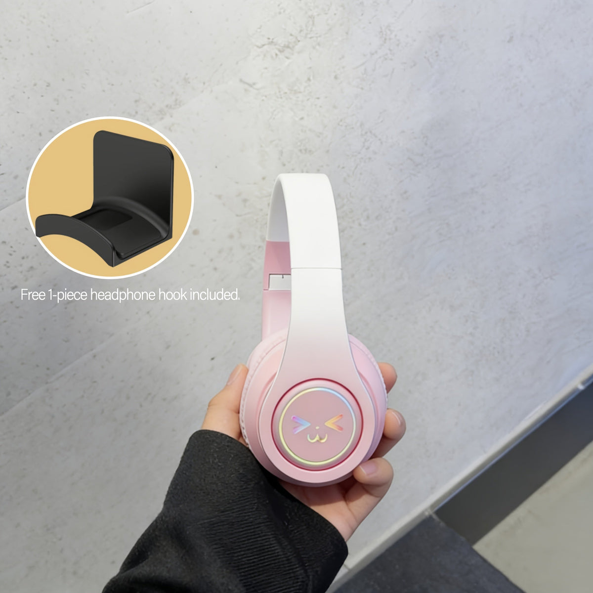ANC Wireless Headphones Bluetooth 5.3 Foldable Lightweight Over-Ear with Mic – Powerful Bass Stereo for Home Office Travel – Christmas Birthday Gift
