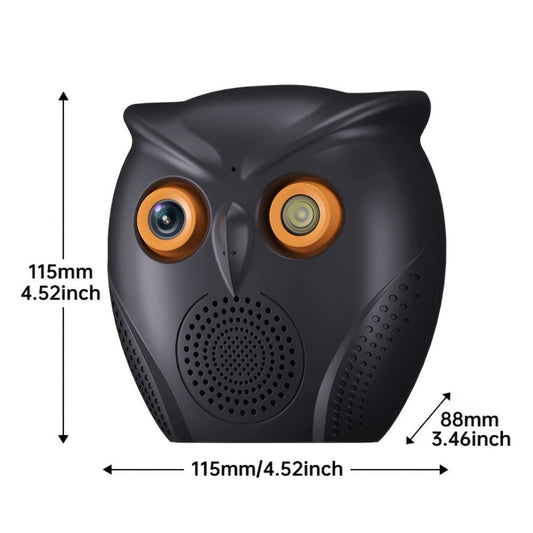 Owl-Shaped Security Camera 2-Pack with HD Video, Human Detection & USB Power