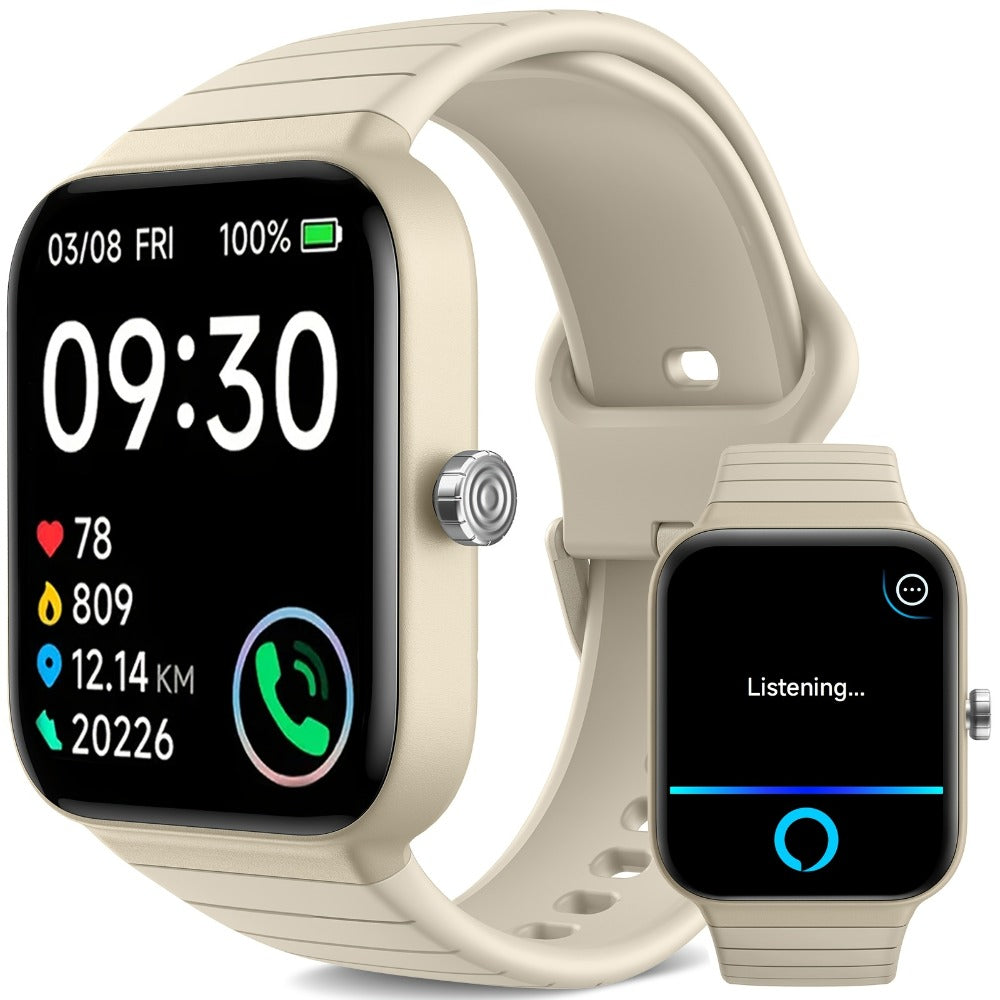Fitness Tracker Smartwatch with Alexa Built-in FAWEIO 1.95" Large Display, Wireless Calling, 100+ Sport Modes, Pedometer Heart Rate Sleep Blood Oxygen, Compatible with iPhone & Android – Smart Watch for Men Women 11 Colors