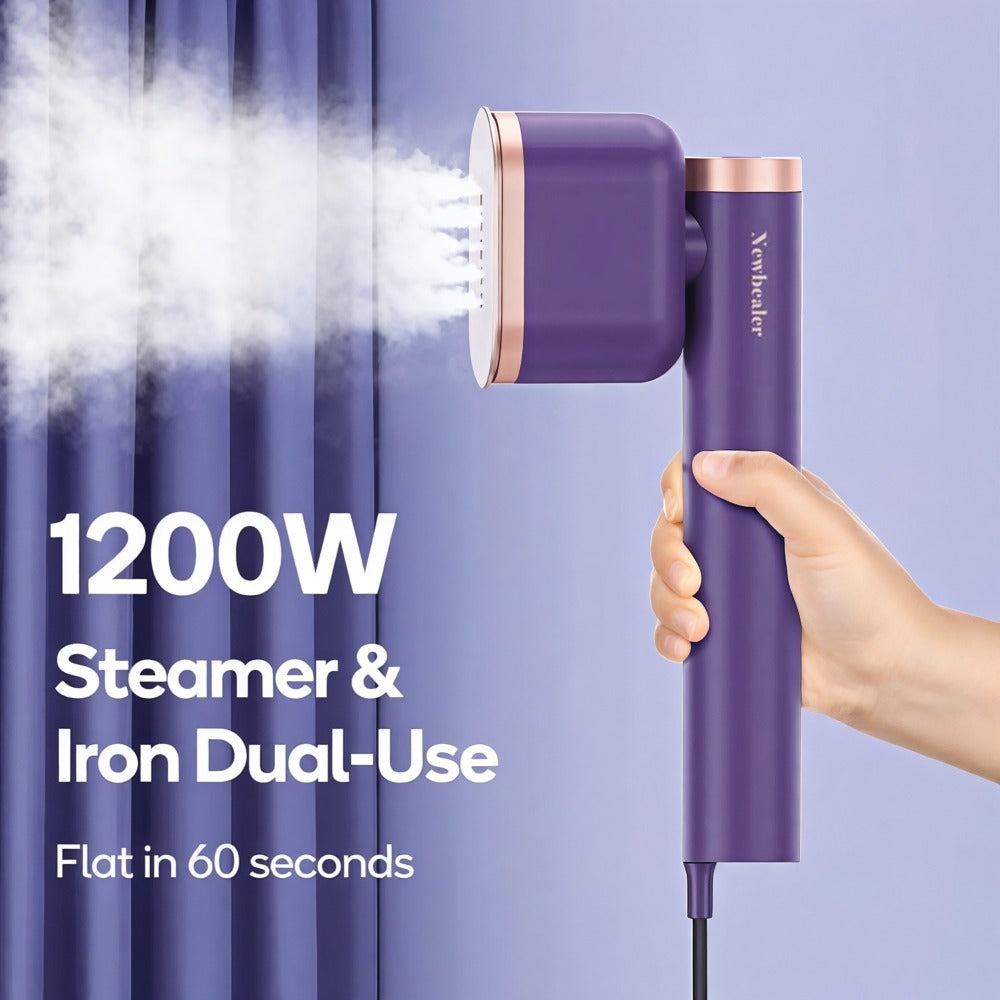 Handheld Garment Steamer 1200W 15-Second Heat Up Auto Shut-Off Powerful Steam Lightweight Portable Steam Iron for Suits Formalwear Travel Home Gift Purple White Green