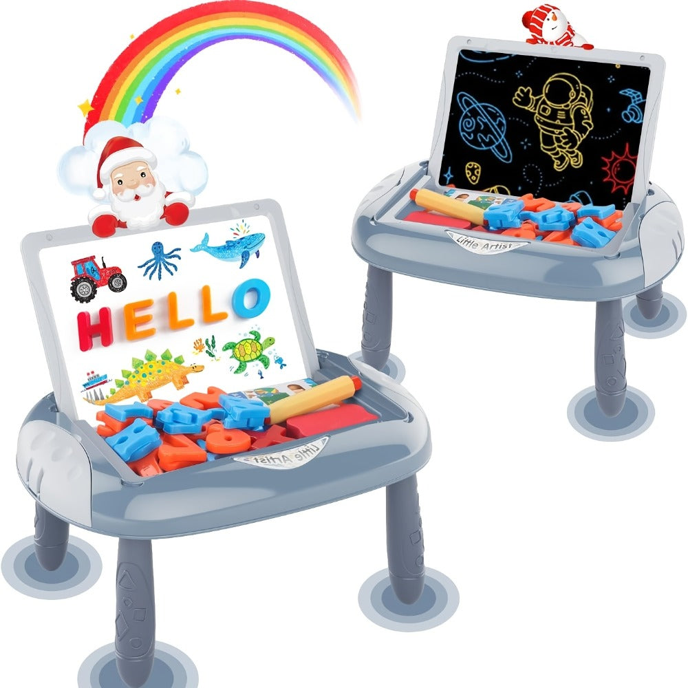 Magnetic Doodle Board Double Sided for Kids – Portable Foldable Drawing Writing Easel with Teaching Supplies Creative Toy Gift for Boys Girls Toddlers Ages 3+ Birthday Christmas