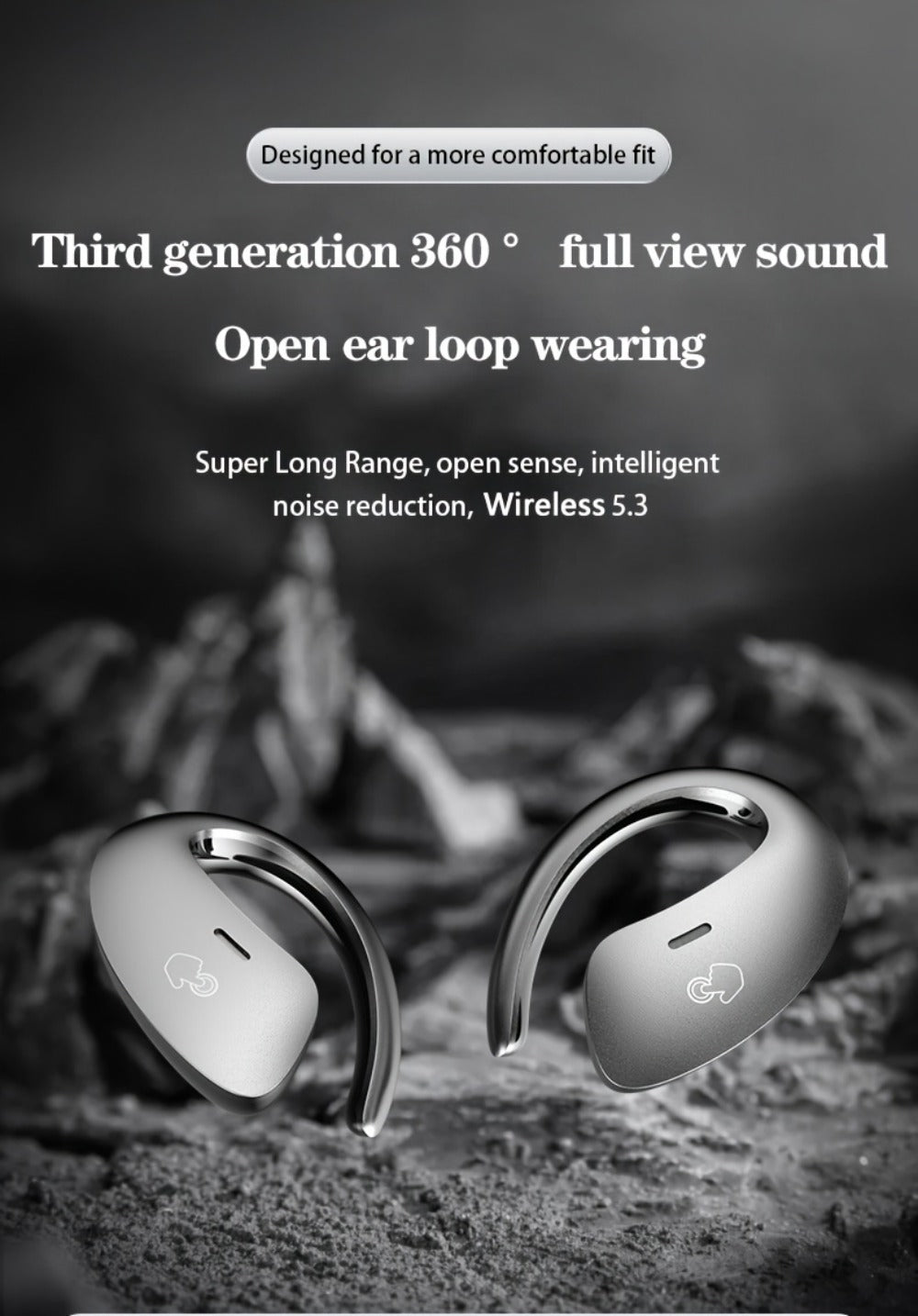 90H Wireless Earphones ENC Noise Cancellation 3D Deep Bass Secure Earhook Sport Running Earbuds Long Battery Life Bluetooth Compatible iOS Android Black White Green