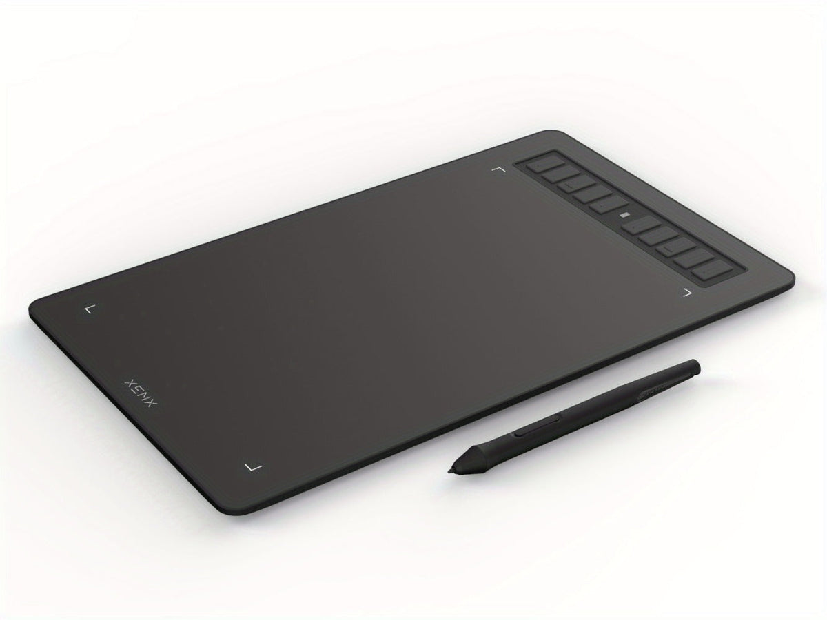 XENX Graphics Drawing Tablet 10 x 6.22 Inch, 8192 Pressure Sensitivity Battery-Free Passive Stylus, 10 Customizable Hotkeys, Compatible with Mac Windows Android, Wacom Alternative for Digital Art Illustration Design Online Teaching