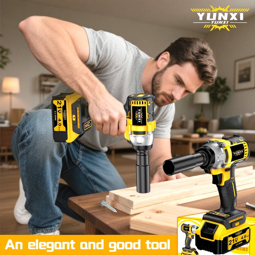 21V Cordless Drill Brushless Impact Wrench Multifunctional – Lithium Battery, Quick Charger, Variable Speed, Tighten Screws & Bolts, Compact Power Tool for Home, Car Repair & DIY – Multiple Battery & Bundle Configurations