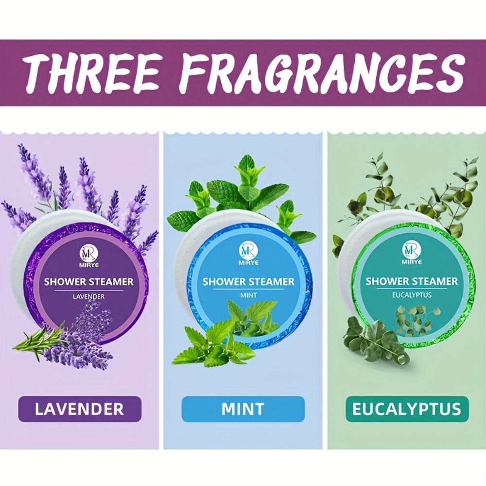 Aromatherapy Shower Steamers 18-Pack – Lavender Eucalyptus & Mint Essential Oil Shower Tablets | Spa Self-Care Bath Set for Men & Women | Stress Relief Sleep & Relaxation Gift for Christmas Mother's Day