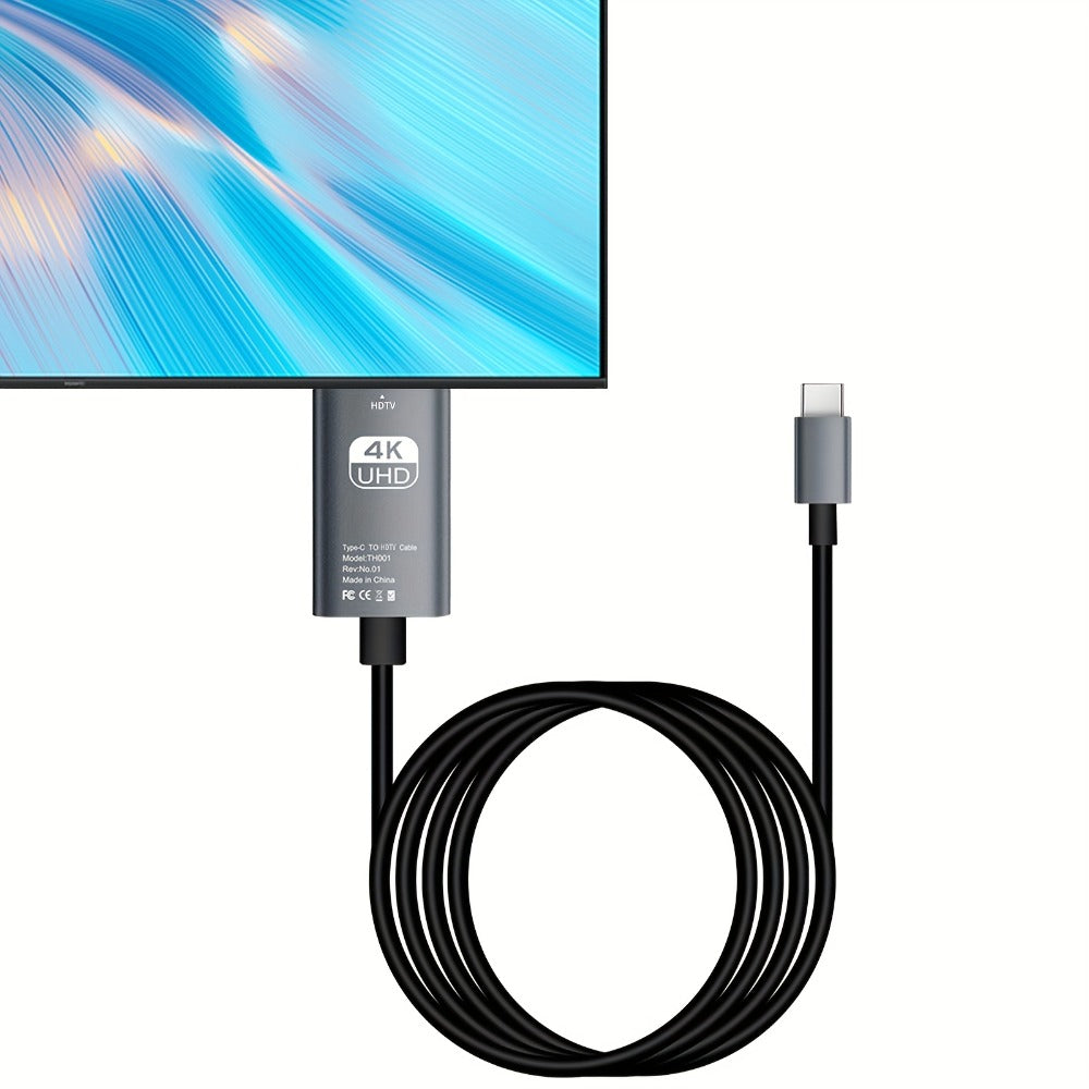 USB-C to HDMI Adapter 4K@60Hz – Thunderbolt 3/4 Compatible, Aluminum, for MacBook Pro/Air, iPad Pro, iPhone 16, Galaxy, XPS & More