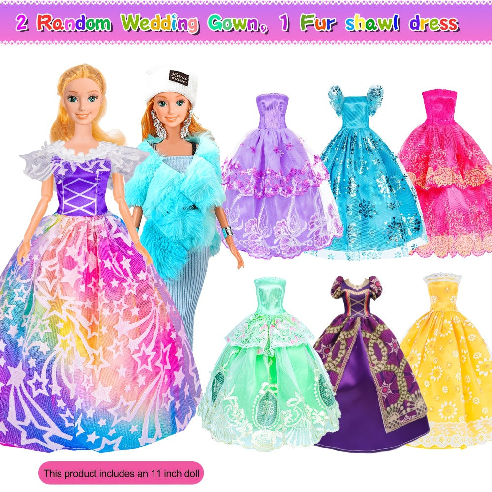 108-Piece Doll Closet Playset with 11.5-Inch Fashion Doll and Wardrobe
