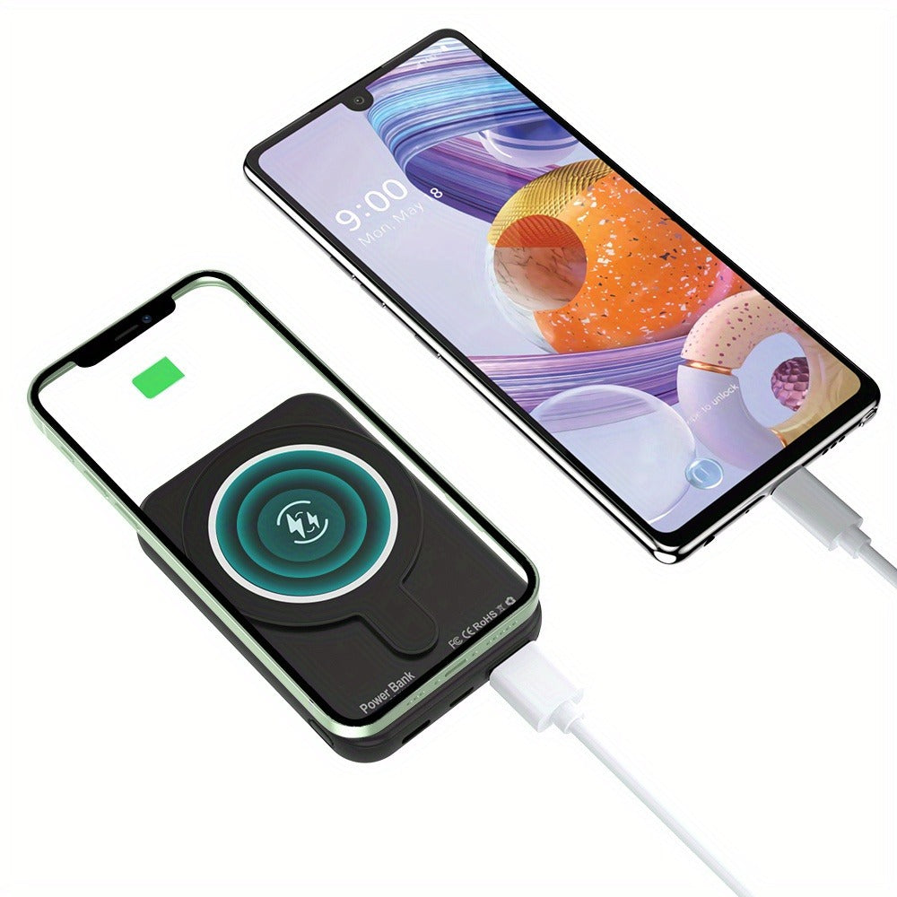 Magnetic Wireless Power Bank 20000mAh for iPhone 16 15 14 13 12 Pro Max Plus – Mini Portable Charger with Fast Charging USB-C Output, Slim External Battery Pack, Great Gift for Travel & Daily Use