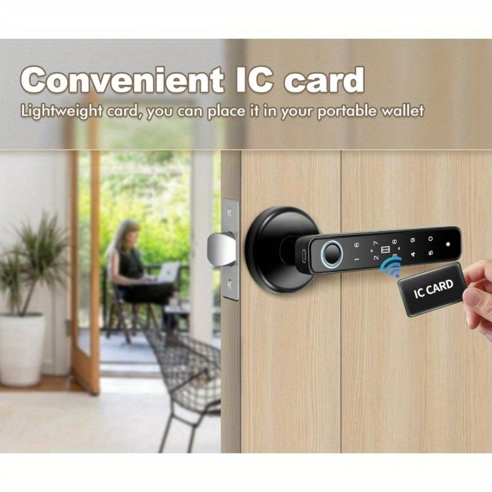 NFC Smart Deadbolt Lock 5-in-1 with Fingerprint, Password, App & Alexa - NFC Tap Keyless Entry for Home & Apartment, Single & Double Row, Keys Included, Easy DIY Install