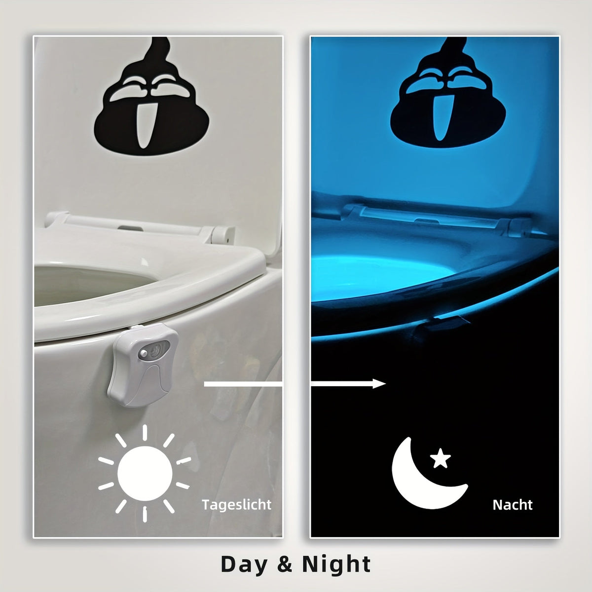 Toilet Night Light 2 Pack Motion Activated Dimmable LED – Smart Bathroom Bowl Light with Motion Sensor Auto On Off for Bathroom Toilet Seat Night Safety Gift