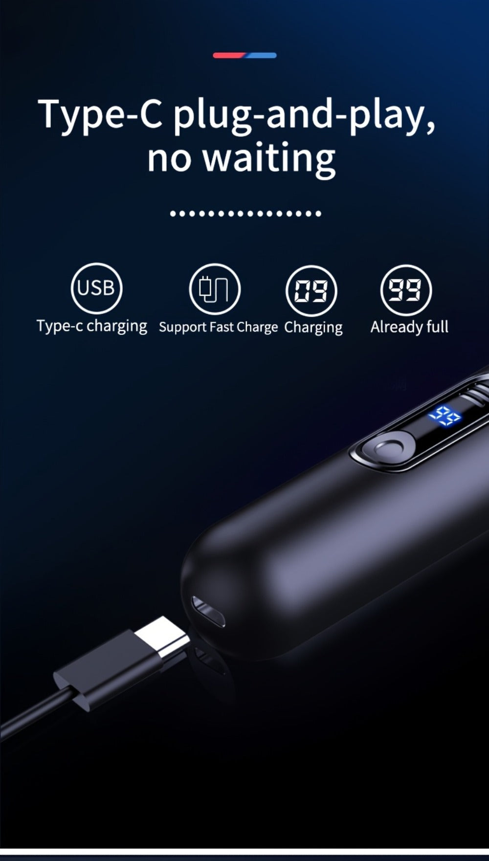 Electric Nose Trimmer with LED Display – USB Rechargeable Painless Facial Hair Removal Device for Men & Women, Nose Ear & Eyebrow Trimmer, Upgraded Grooming Tool, Ideal Gift