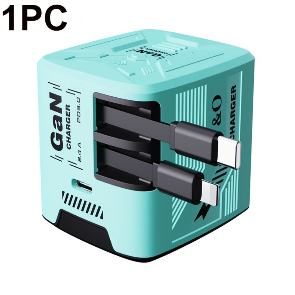 Built-In Cable USB-C Fast Charger 66W 120W – Integrated Type-C Cord 80cm 120cm PD 27W Charging Head for iPhone 17 16 15 14 13 12 Pro Max, Samsung Galaxy, Xiaomi Android, 1pc or 2pcs Set 6 Colors