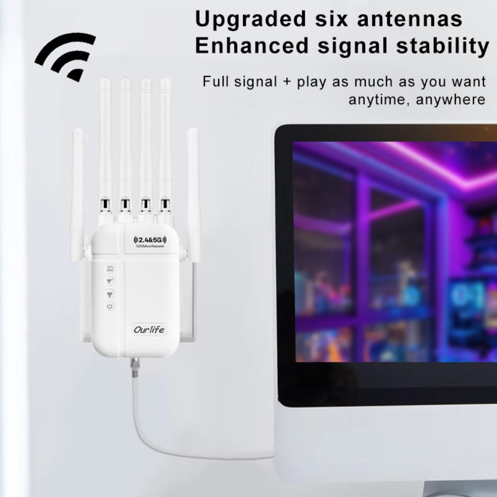 9000 Sq Ft WiFi Extender Signal Booster 2026 Upgraded, 1-Tap Setup Dual Band WiFi Repeater for Garage Basement Yard, Alexa & Ring Camera Compatible, Multiple Colors, Long Range Whole Home Coverage