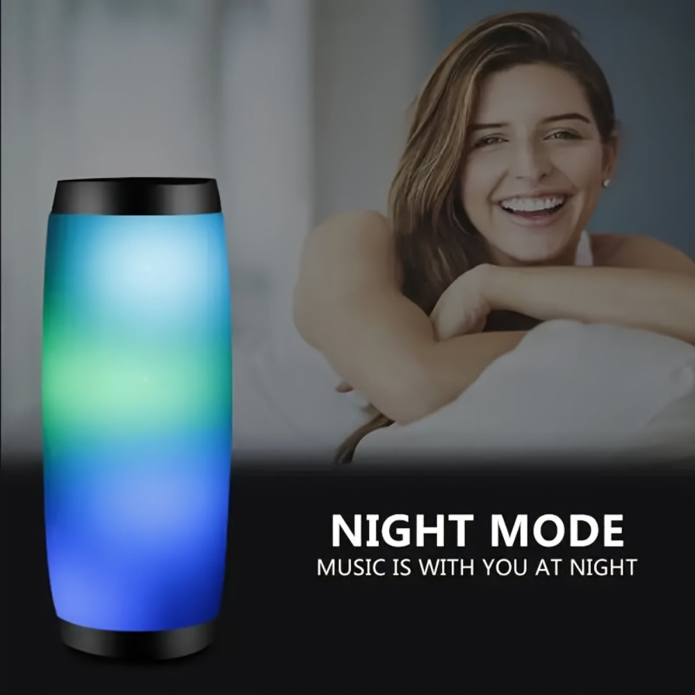 TG157 10W Dual Bluetooth 5.0 Speaker with LED Flash Lights, 5.1 Surround Sound, TF Card AUX USB FM Radio, 1200mAh Rechargeable Compact Wireless Speaker for Outdoor Camping Travel & Home Use