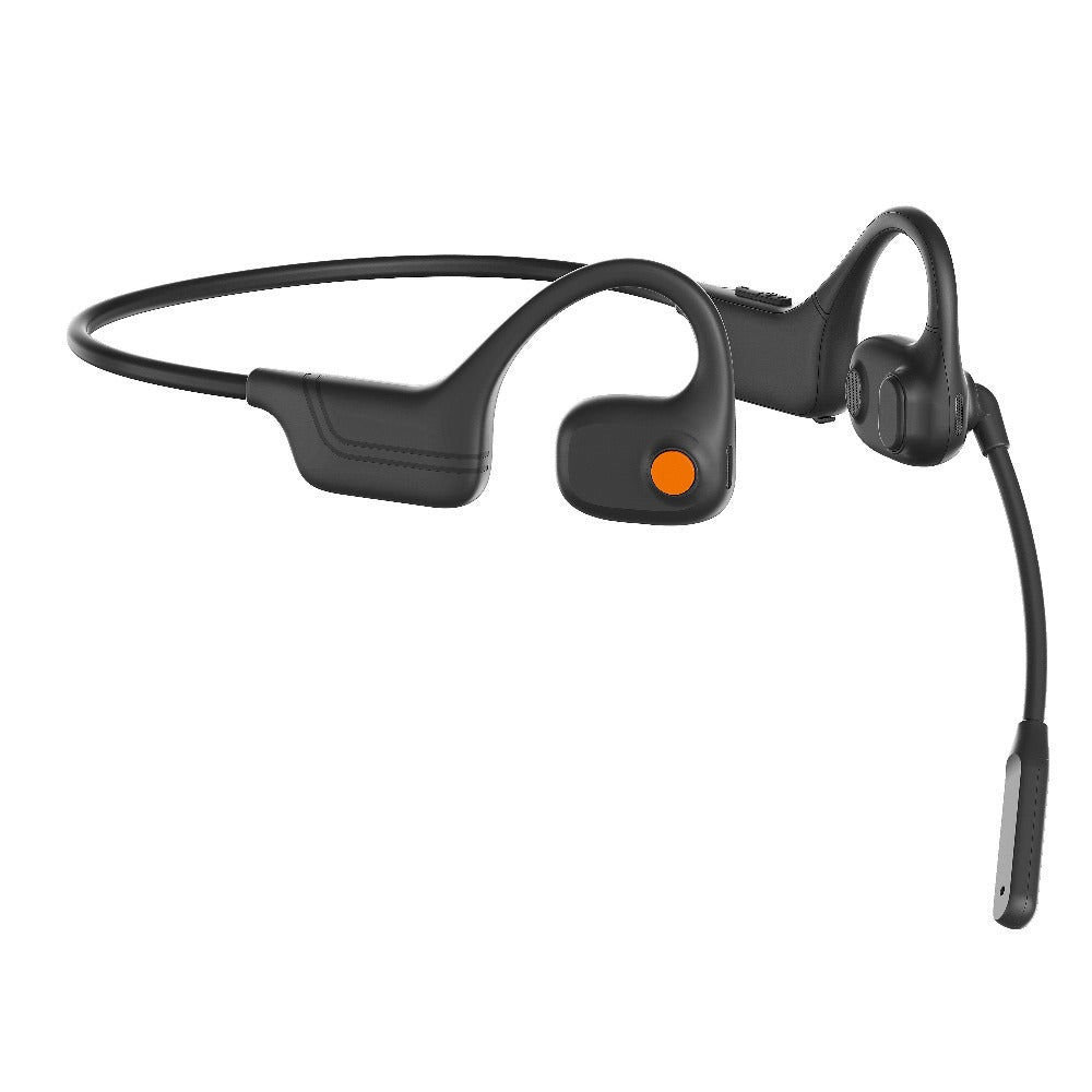 Open-Air Conduction Wireless Business Earphones Dual ENC Noise Canceling Microphones 10H Playtime for Calls Work Driving Online Meetings Outdoor Cycling Cream Black