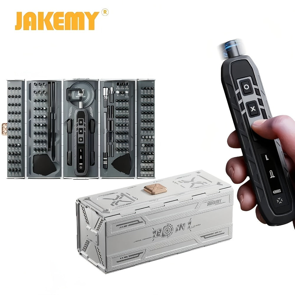 180-in-1 Electric Screwdriver Set with 160 Magnetic Bits, 3 Torque Settings Cordless Repair Kit for iPhone MacBook Laptop Camera Watch Tablet Game Console