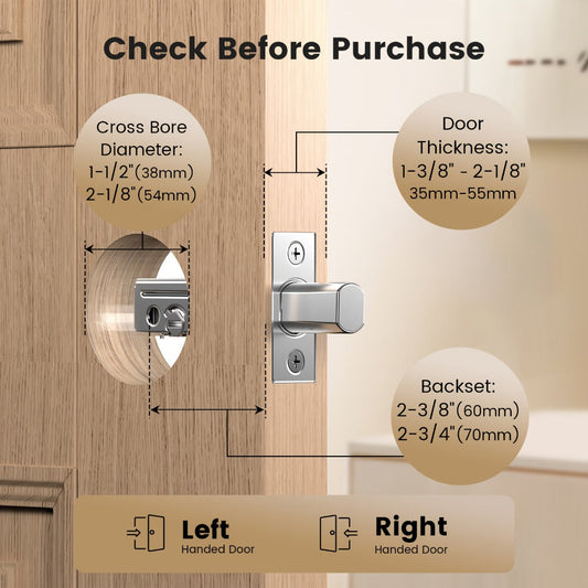 Palm Vein Smart Deadbolt with WiFi 6, Keypad and 10,000mAh Rechargeable Battery, Black