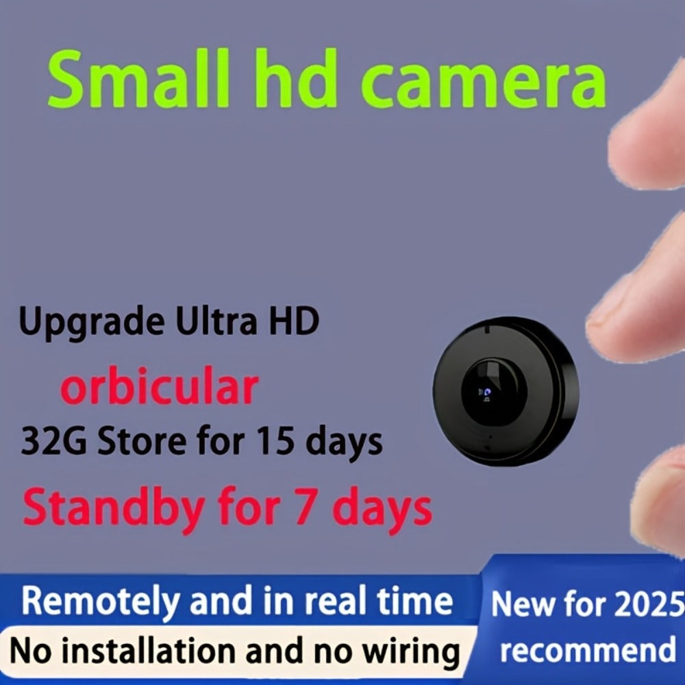 360-Degree Mini Smart WiFi Security Camera 1080P with Night Vision, Motion Detection Alarm, Pet Monitor & Nanny Cam – Battery or USB Powered, 2.4GHz & 5GHz, No Dead Angle Home Surveillance
