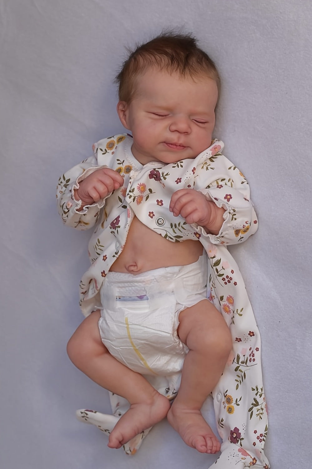 19-Inch Full Vinyl Reborn Baby Doll with Rooted Hair and Accessories