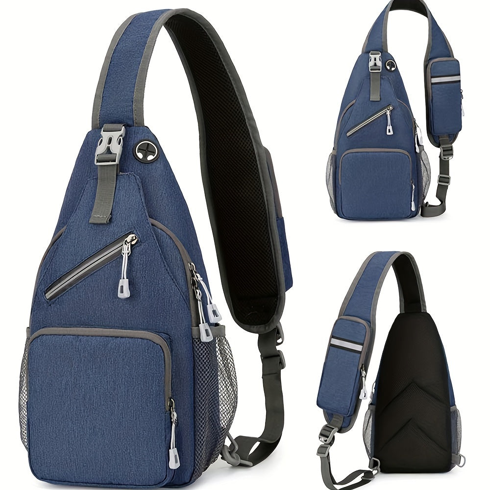 Crossbody Bag for Women & Men, Large Capacity Single Shoulder Bag with Zipper, Lightweight Multi-Pocket Design, Casual Sling Bag for Travel, Hiking, Work & Daily Use – Multiple Colors Available