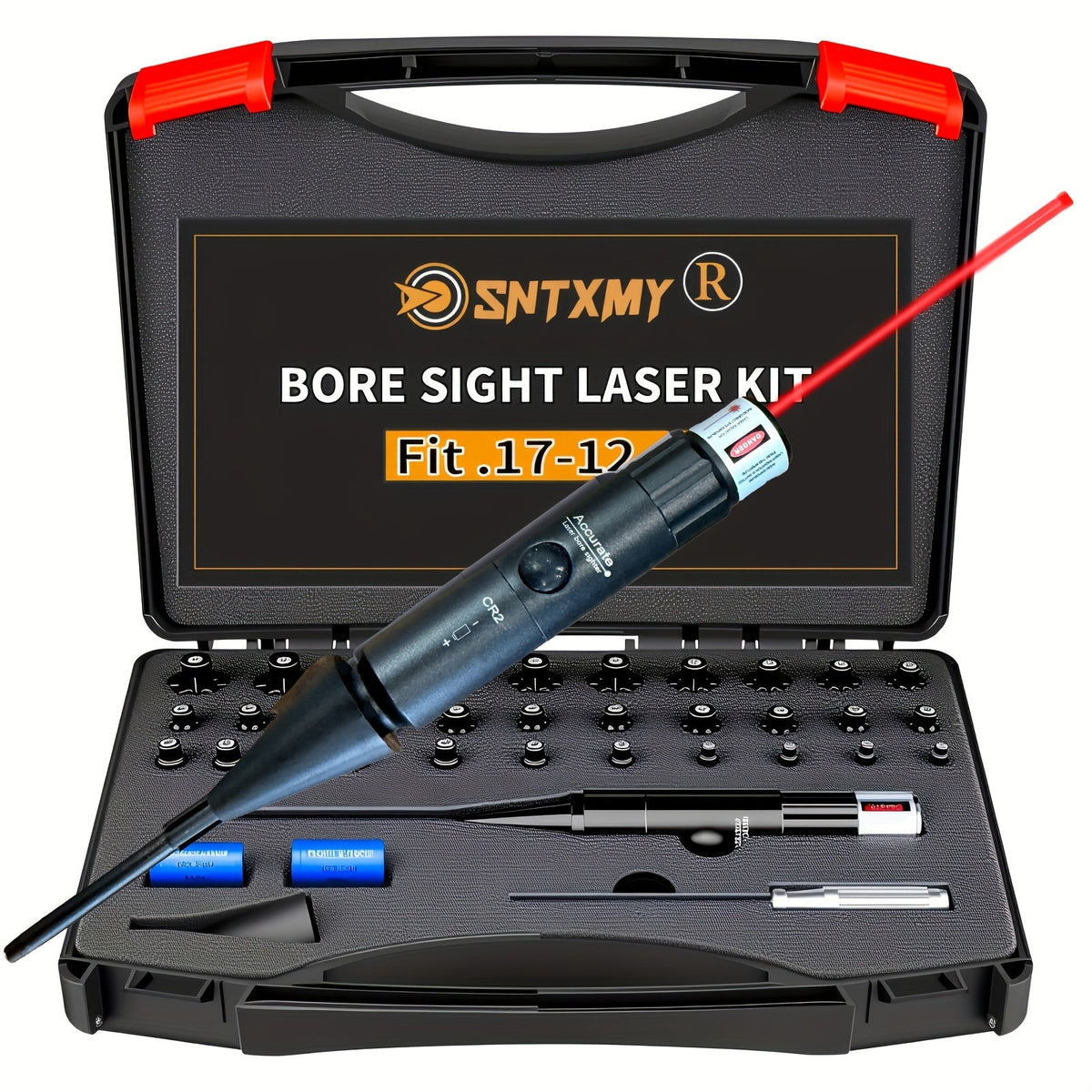 Bore Sight Laser Kit Red & Green Laser Boresighter with 8 & 32 Adapters – Multi-Caliber Universal Bore Sighter for .17 Cal to 12GA Rifle, Pistol & All Guns, Tactical Zeroing Tool