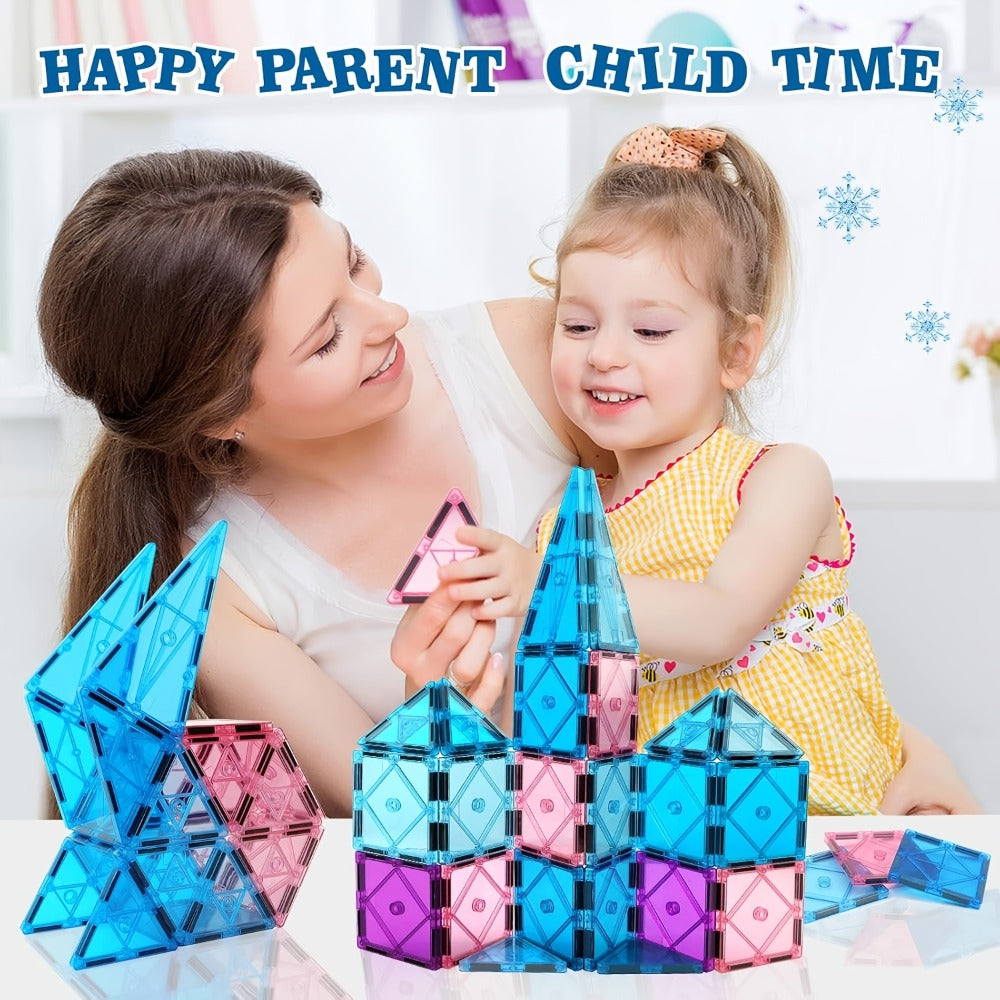 Magnetic Tiles Building Set, 32 Pcs 3D Magnetic Building Blocks for Kids Ages 3-8