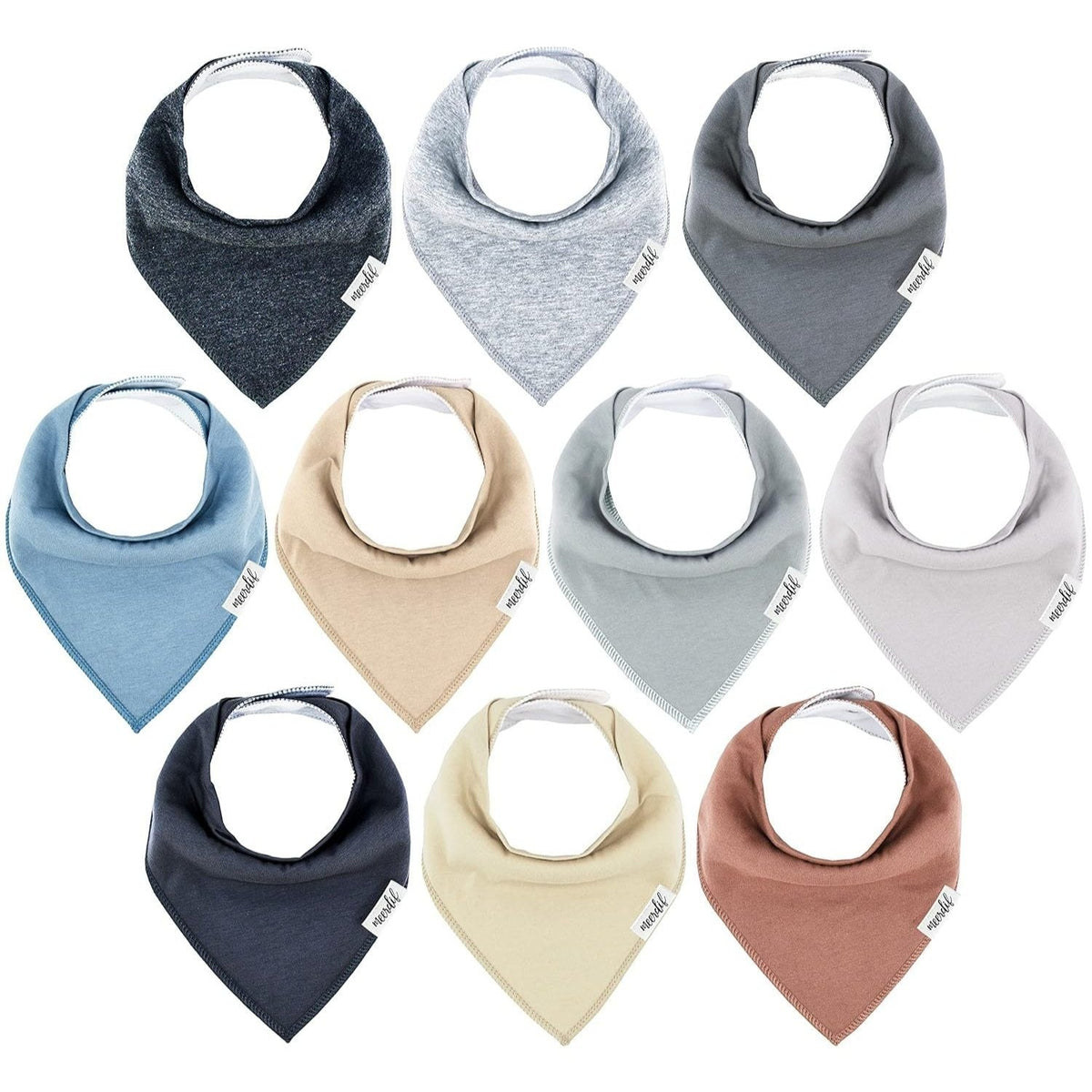 Pet Bandana Scarf 10 Pack for Dogs Cats, Small Triangle Bib Neckerchief Solid Color Adjustable Saliva Towel Strong Water Absorption Easy to Put On and Clean for Puppy Kitten Small Pets